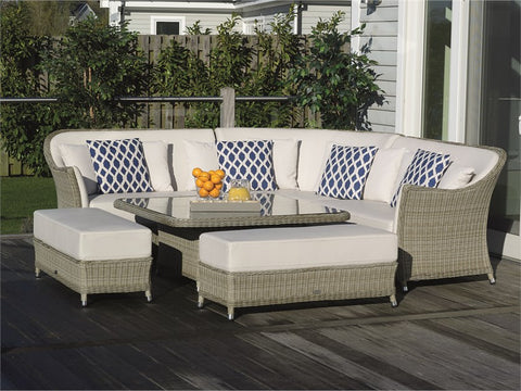 Monte Carlo Corner Sofa with Square Dual Height Table & 2 Benches