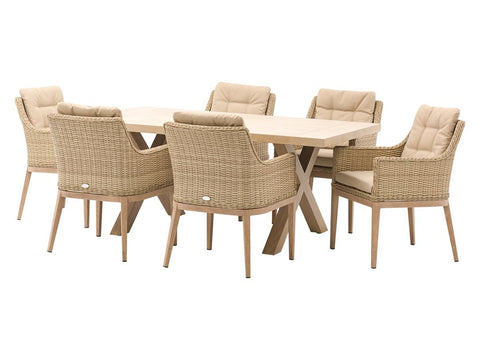Bramblecrest Monterey Vogue 180 x 100cm Ceramic Top Rectangular Set