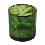 Green Fern Hurricane Jar
