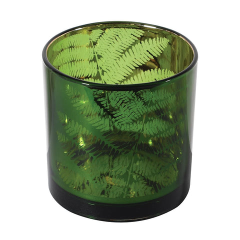 Green Fern Hurricane Jar