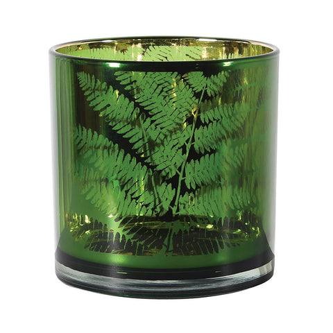 Green Fern Hurricane Jar