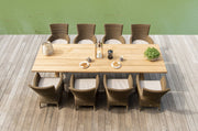 Teak Plank 3 x 1m 8 Seater Dining Set