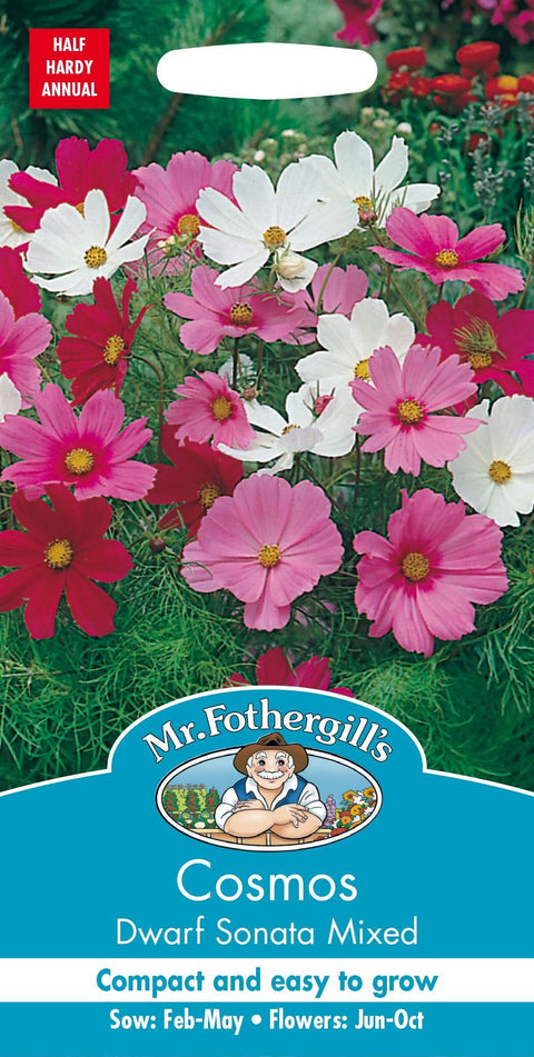 Mr Fothergills Cosmos Dwarf Sonata Mixed Seeds
