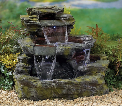 Garda Falls Water Feature with LED Lights