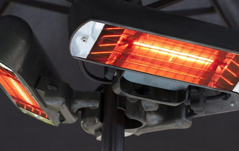 La Hacienda Parasol mounted Heatmaster Slimline