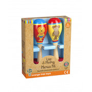 Orange Tree Lion & Monkey Maraca Set