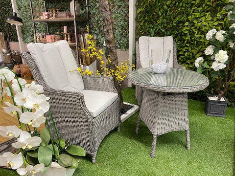 Harbo Olivia 2 Seater Wingback Dining Bistro 70cm Set