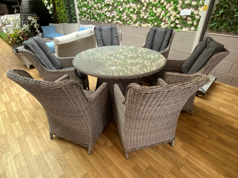 Olivia 6 Seater Round Dining Set