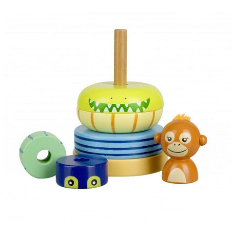 Orange Tree Jungle Animals Stacking Ring