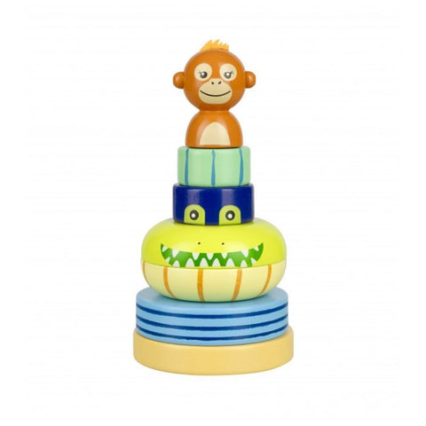 Orange Tree Jungle Animals Stacking Ring