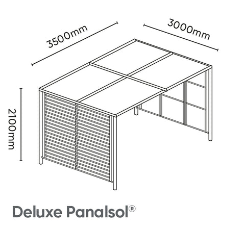 Panalsol 3x3.5M Deluxe Aluminium with LED