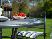 Portofino Tea for Two with Charcoal Stripe Cushions