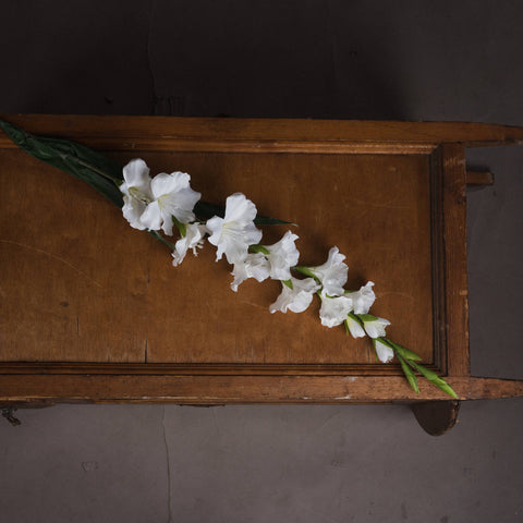 Artificial Flower White Gladioli