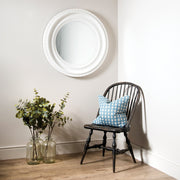 Wilton White Round Mirror